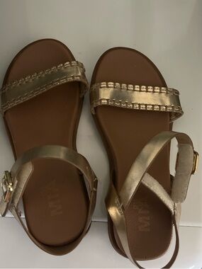 MIA Gold and Brown Girls' Strappy Sandals